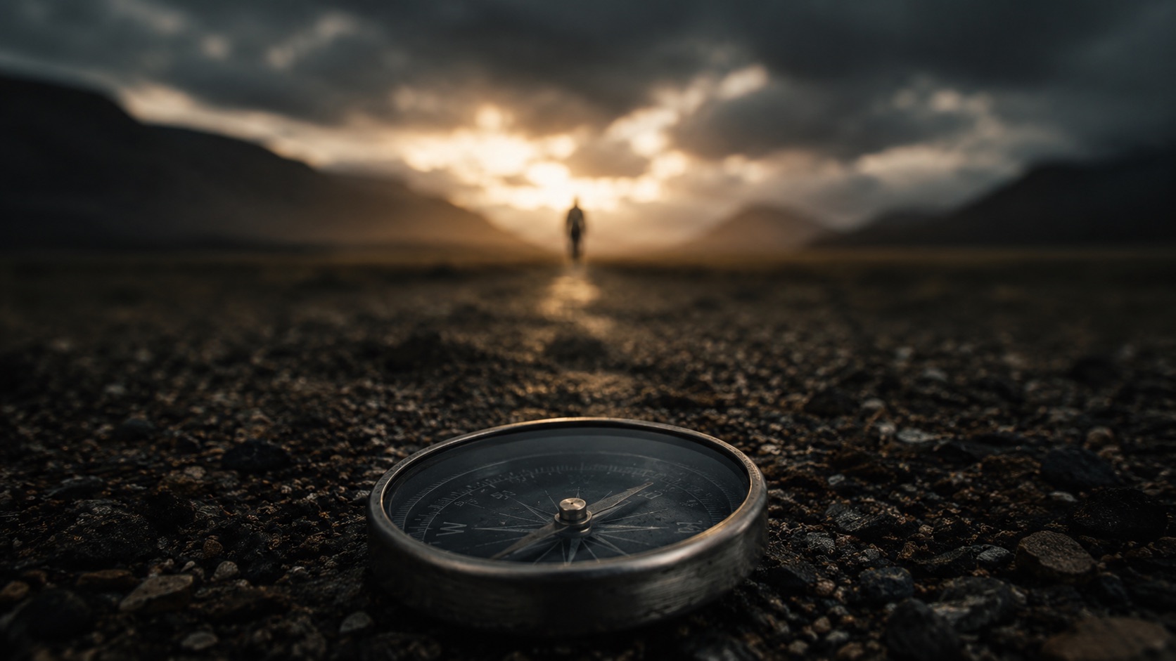 A quiet path through open landscape, matching an essay on purpose, meaning, and letting go.